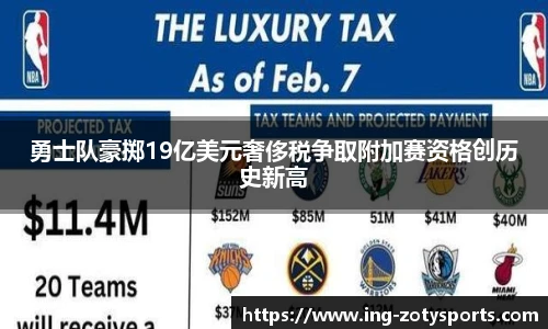 勇士队豪掷19亿美元奢侈税争取附加赛资格创历史新高